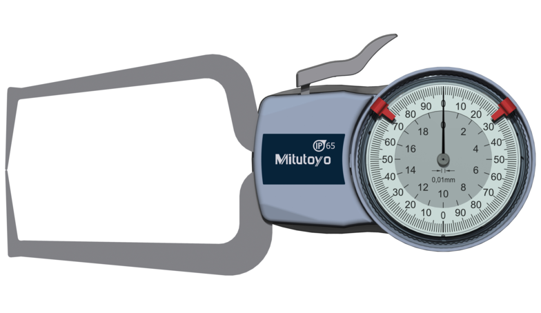 Mitutoyo Tapintókaros mérőóra 0.4 mm sugarú keményfém kúp tapintóval, külső méréshez, IP65, 0-20 mm, 0.01 mm (209-405) termék fő termékképe