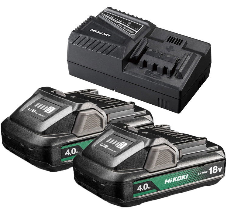 HiKoki UC18YFSLWEZ Li-ion akkumulátor töltő + 2 db 18V 4.0Ah Li-ion akkumulátor termék fő termékképe