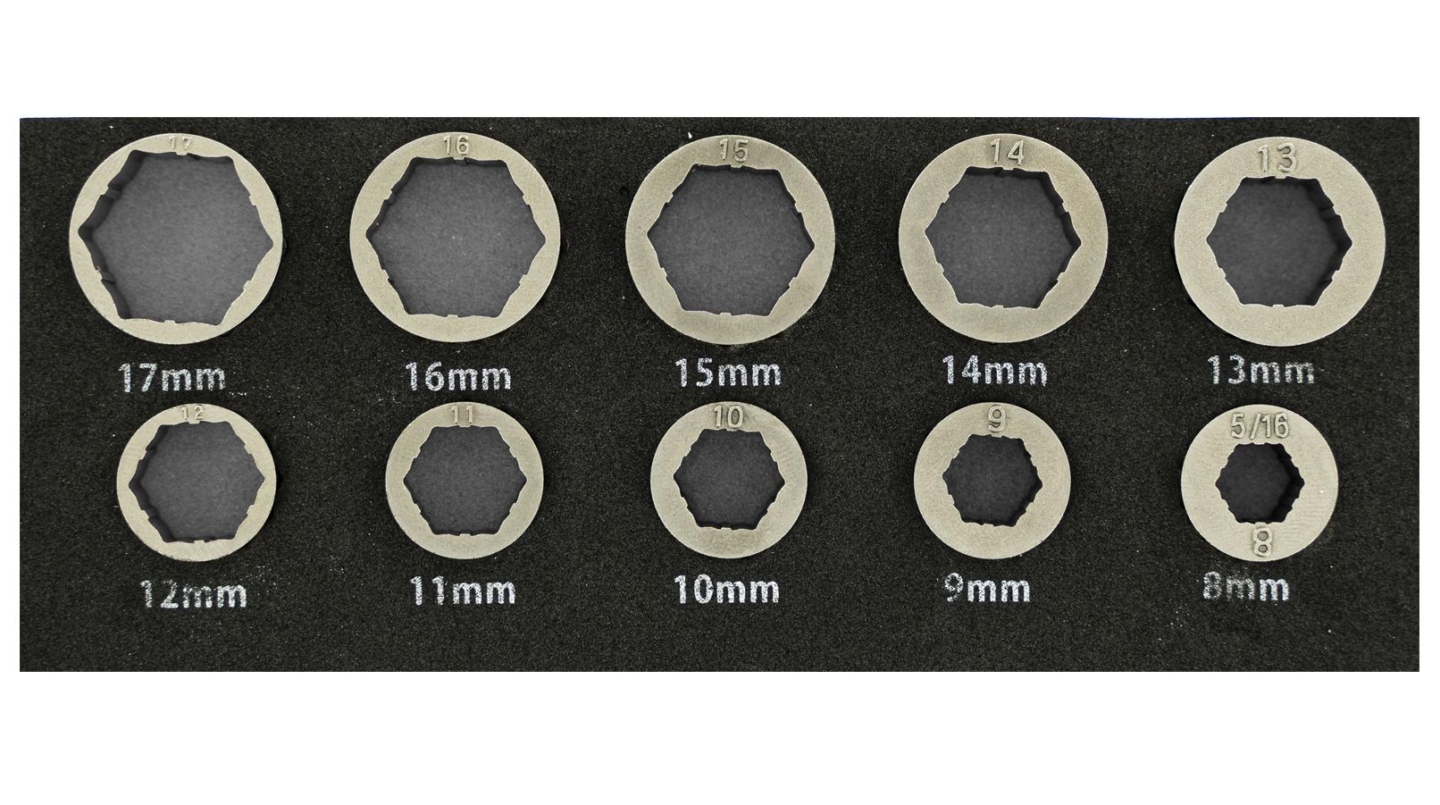 Hubi Tools HU45115 csavarkiszedő adapter készlet sérült hatlapfejű csavarokhoz, 10 részes termék fő termékképe